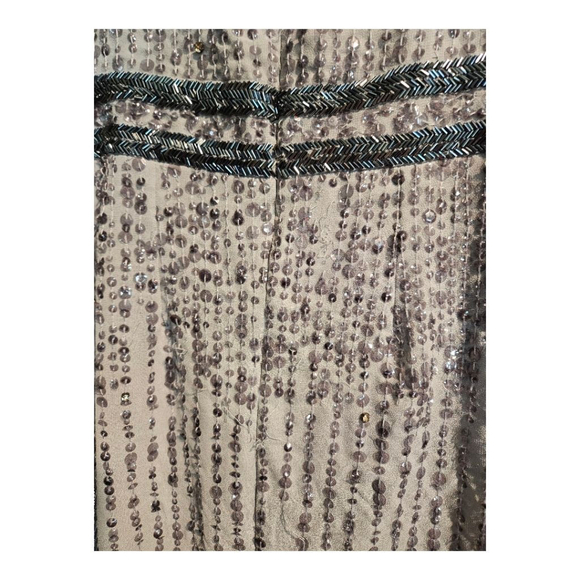 Mac Duggal Sequin Embellished Midi Dress Grey Size 6 - Picture 8 of 11